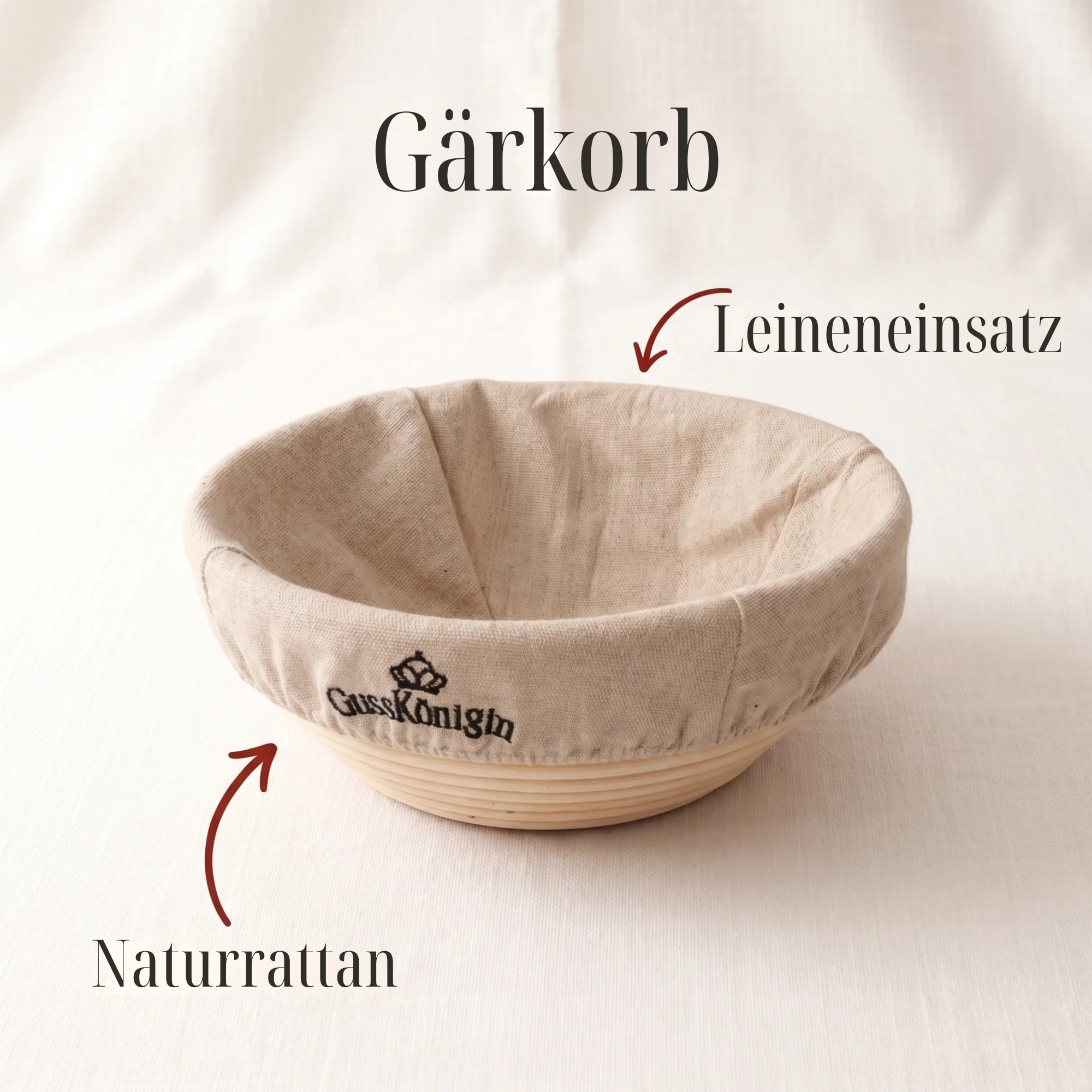 Runder Gusseisen Brottopf – zum Brotbacken inkl. Bäcker-Zubehör - Der Brottopf für knuspriges & fluffiges Brot