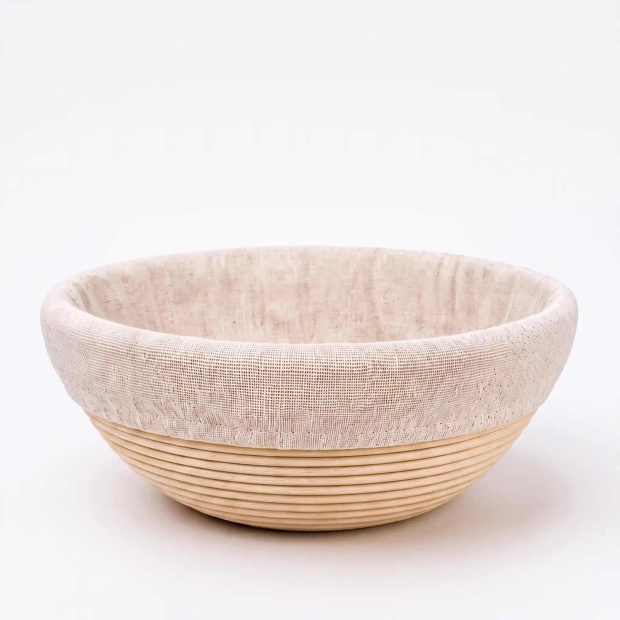 Gärkörbchen Rattan + Leineneinsatz 25cm